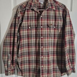 Carhartt Mens Small Plaid Western Outdoor Workwear Shirt.